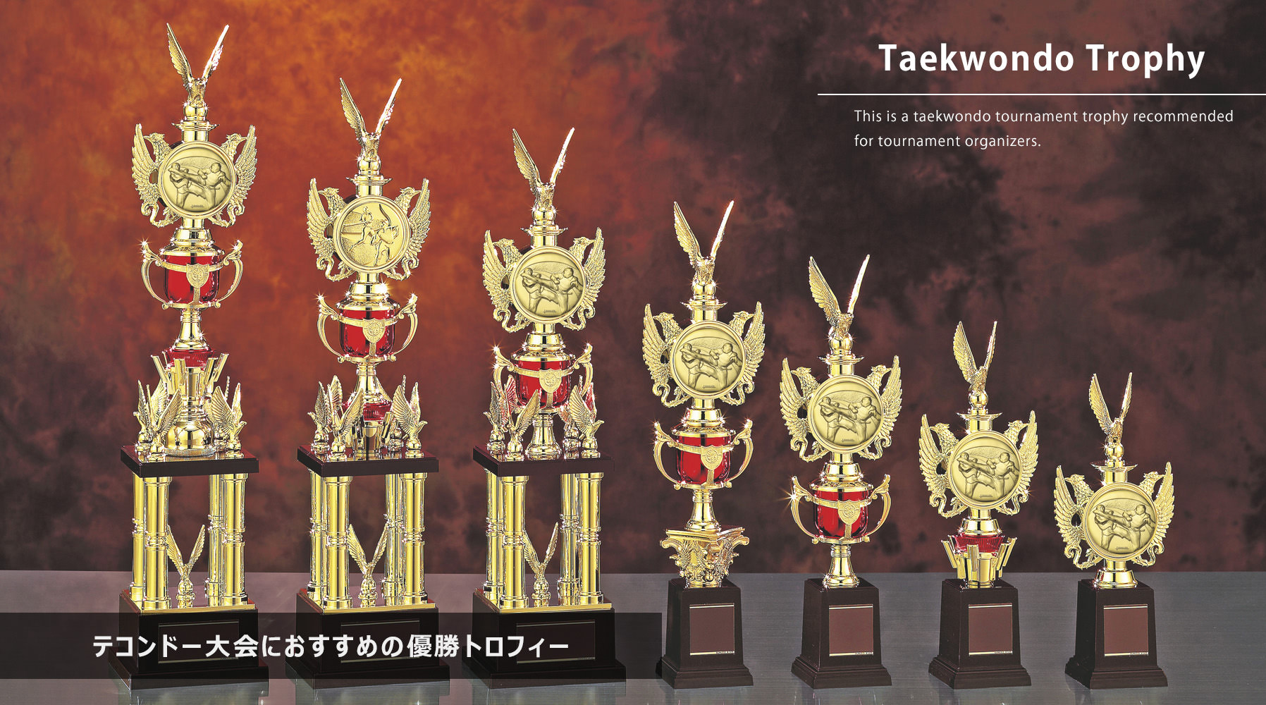 ピックアップテコンドー用チャンピオントロフィー JS-TRZ-4370-taekwondo
