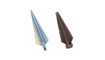 旗頭・剣先 金属製三方剣(高級袋付き)