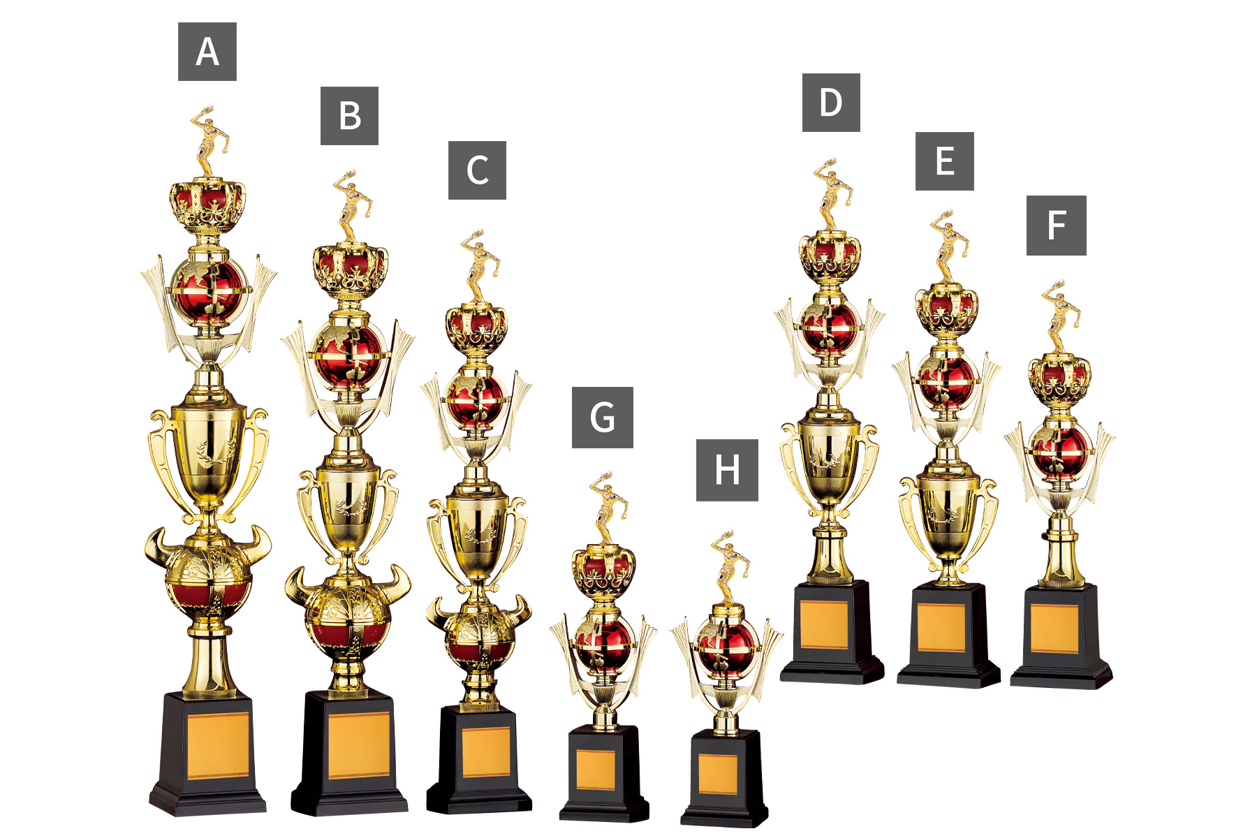 卓球大会用の表彰トロフィー JG-A-638-tabletennis