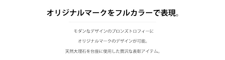 世界に一つしかない完全オリジナルマーク製作が出来る格安価格のブロンズトロフィーJW-SH-7313