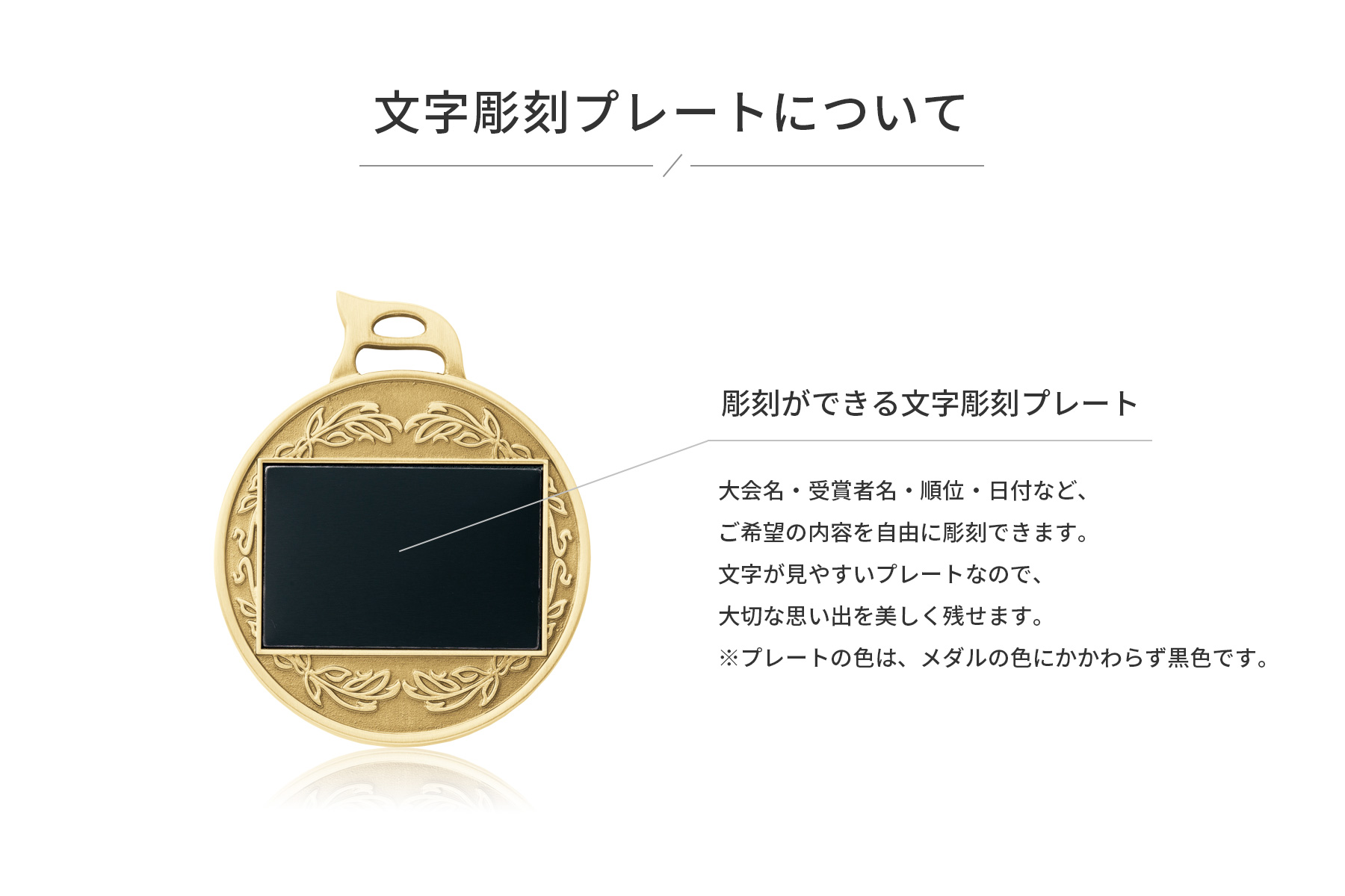 表彰メダルの文字彫刻プレートのご紹介 JW-SHM-237