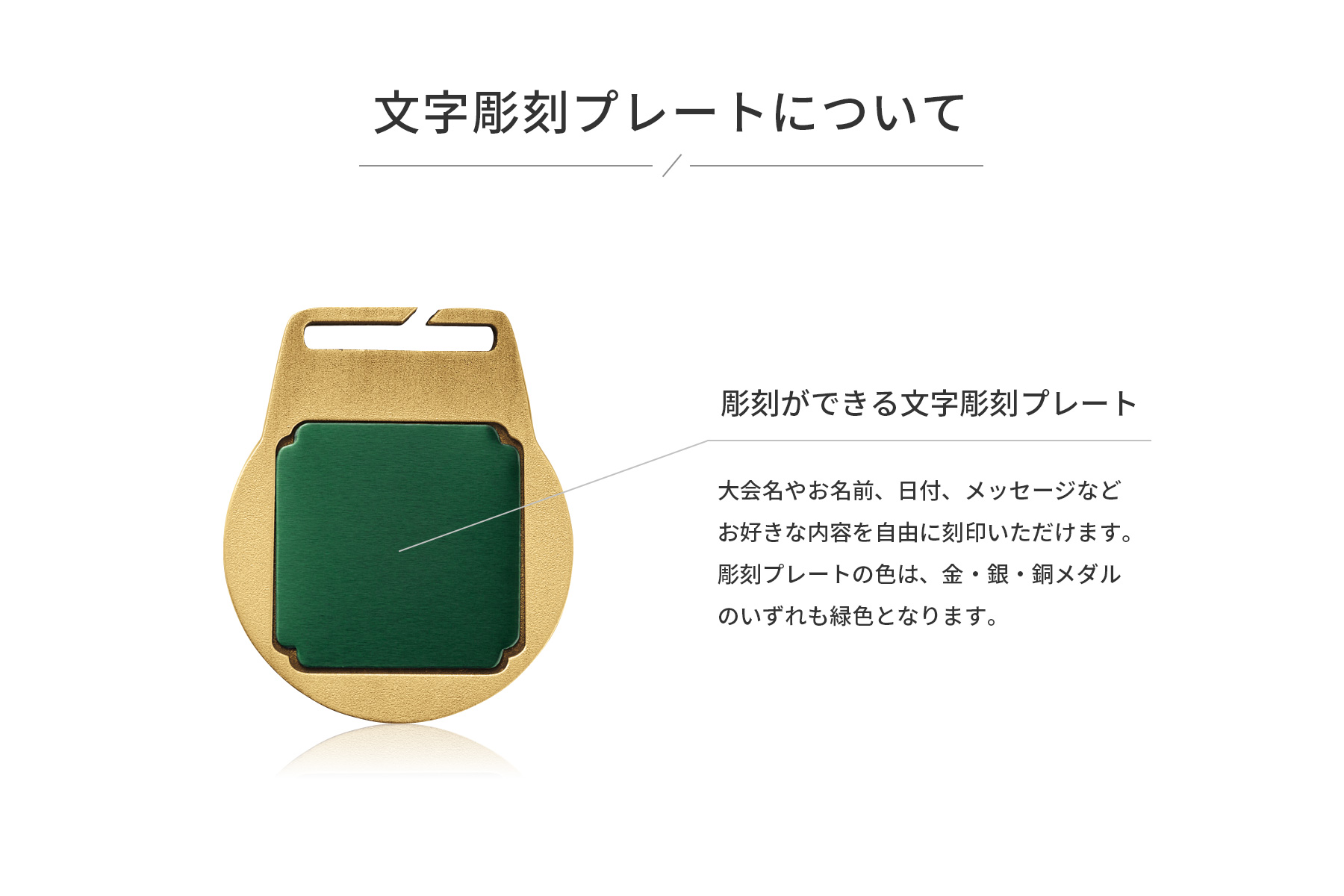 子供たちに人気のJG-MFメダルのメダル裏面彫刻プレートのご紹介