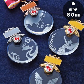 ボクシングクリスタル表彰メダルJG-CRL-boxing