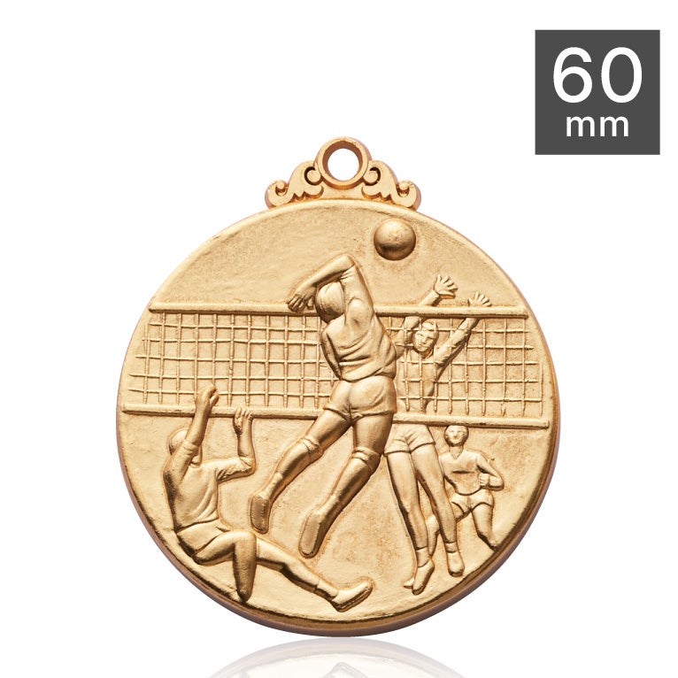 バレーボール表彰メダルJW-60L-volleyball