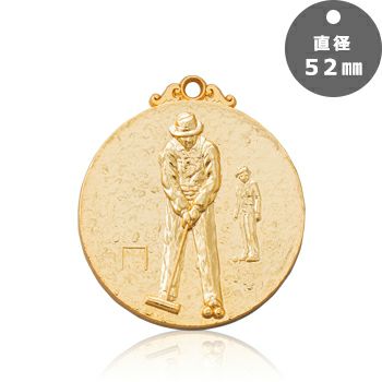 ゲートボール大会用ラージサイズメダルゲートボール表彰メダルJW-6L