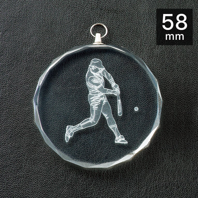 野球表彰メダルJAS-LM-crystal-B-baseball