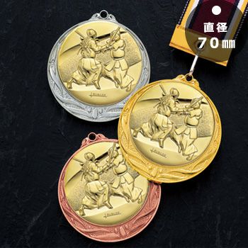 剣道表彰メダルJS-MY-8995-kendo