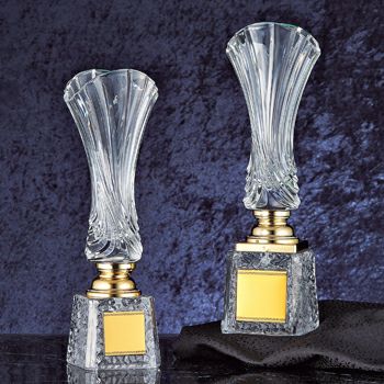 美しいクリスタル優勝カップ