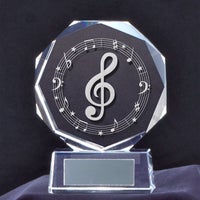 音楽クリスタル表彰楯JG-B-529-L