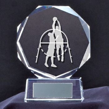 バスケットボールクリスタル表彰楯JG-B-529-D