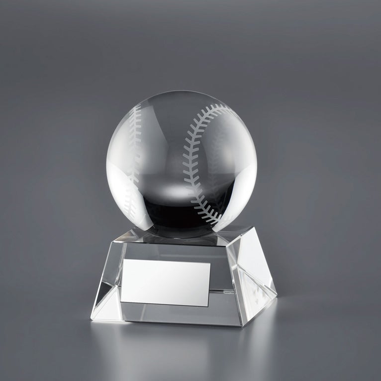 野球クリスタルトロフィーJV-VTX-3655-baseball