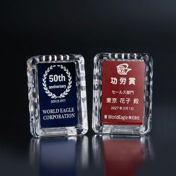 低価格のガラス製セミオーダー表彰楯セミオーダー表彰楯JW-SHP-7203